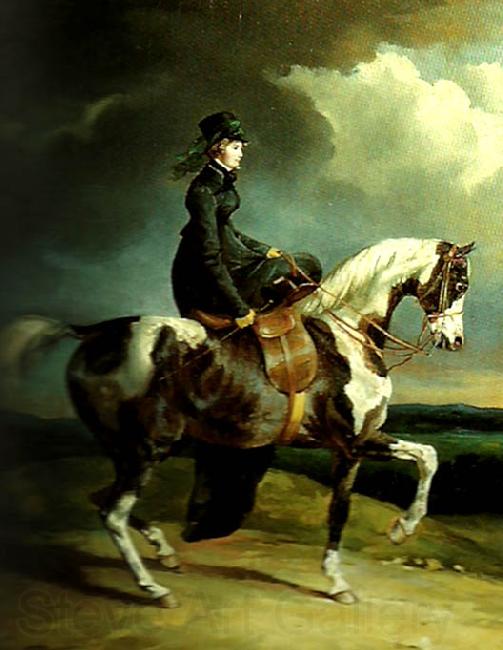charles emile callande amazone sur un cheval pie Germany oil painting art